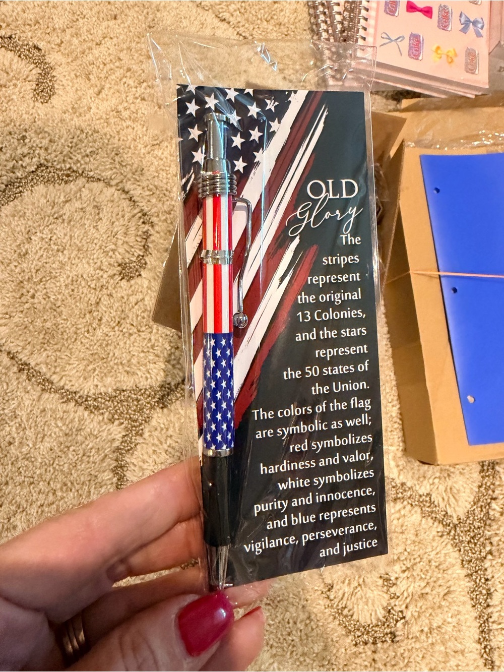 40 sets Patriotic Red, White & Blue Ballpoint Pen - Old Glory